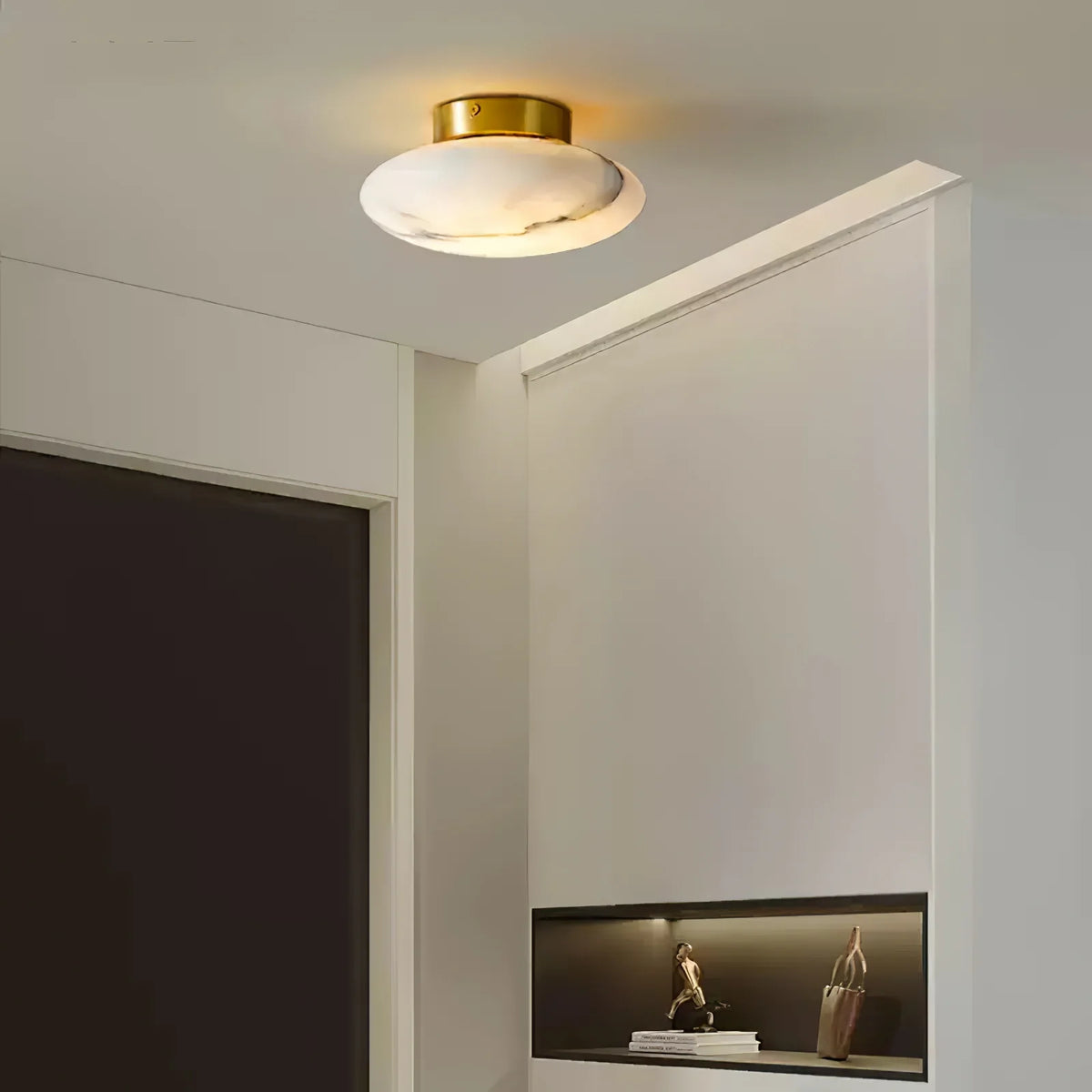 Alabaster Oval Ceiling Lamp - Pre Order