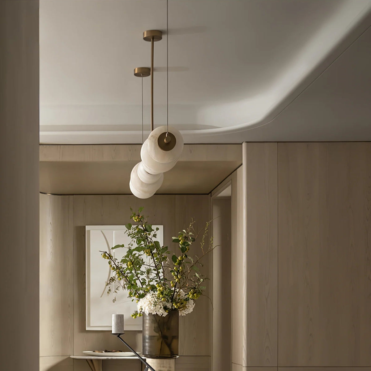 Alabaster Pebble Linear Chandelier - Pre Order