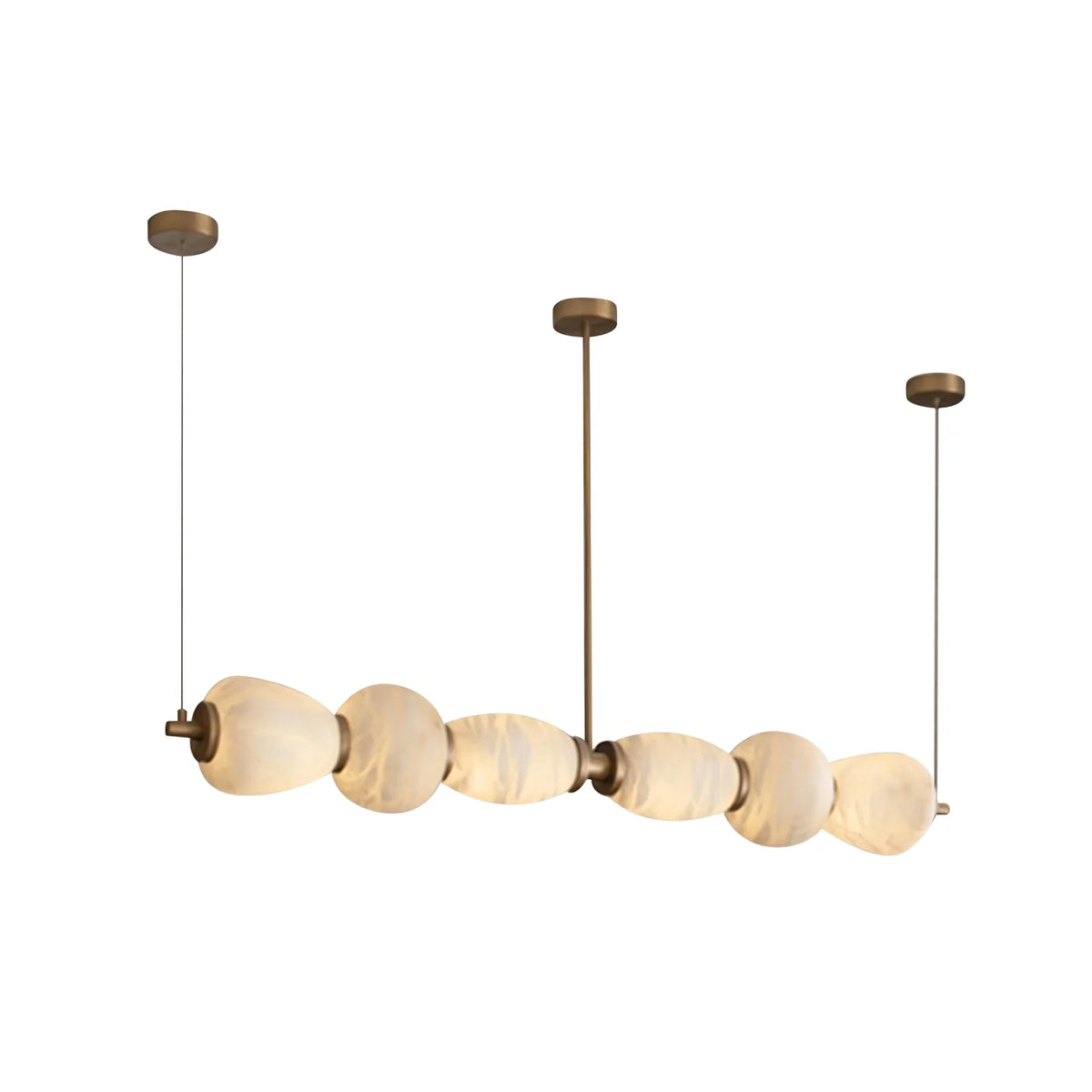 Alabaster Pebble Linear Chandelier - Pre Order
