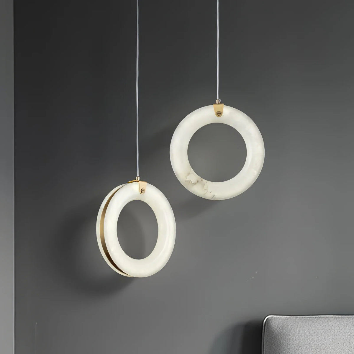 Alabaster Ring Pendant Light - Pre Order