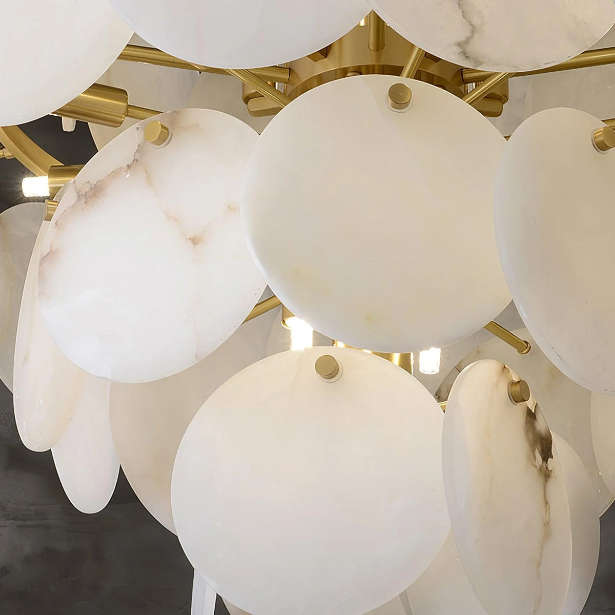 Alabaster Shell Brass Chandelier - Pre Order