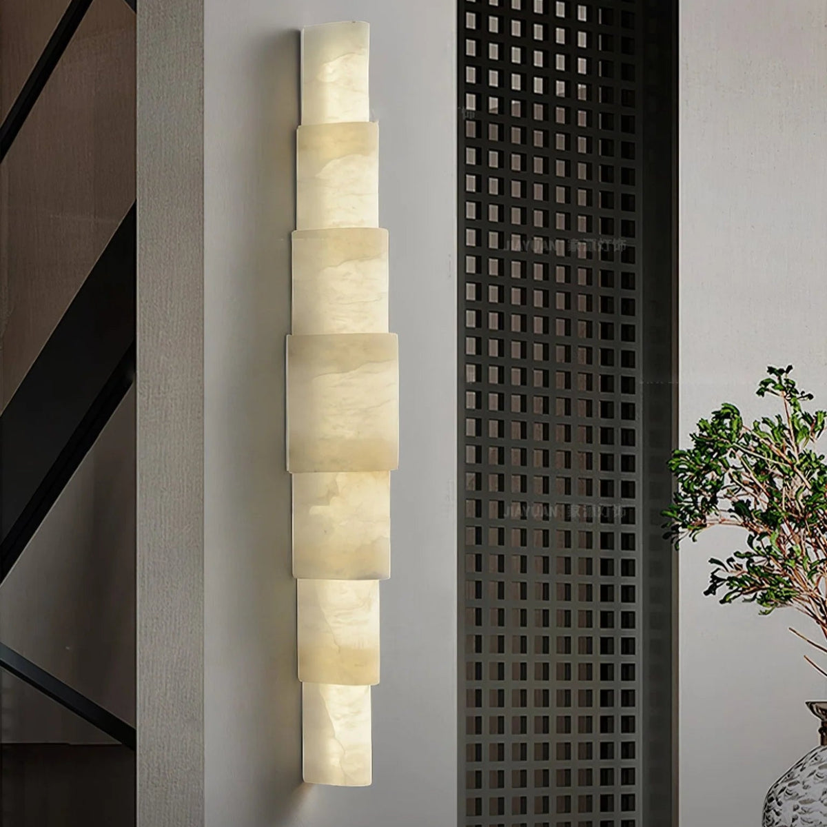 Alba Cascade Alabaster Wall Sconce - Pre Order
