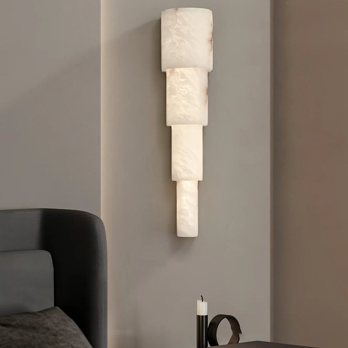 Alba Cascade Alabaster Wall Sconce - Pre Order