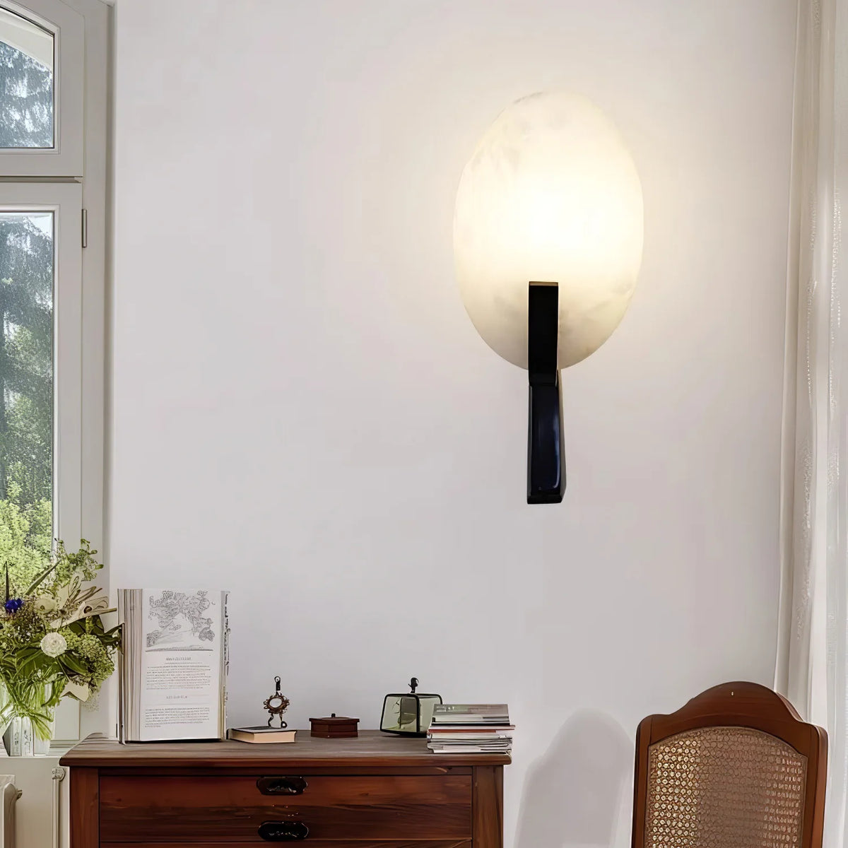 Alice Alabaster Plug-in Wall Lamp - Pre Order