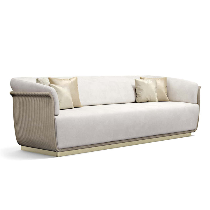 Corner view of Allure Sofa Poltrona 3-Set, stylish modern design for elegant and cozy living rooms