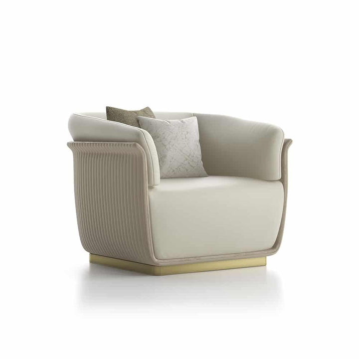 Corner view of Allure Sofa Poltrona , elegant modern design for stylish living spaces