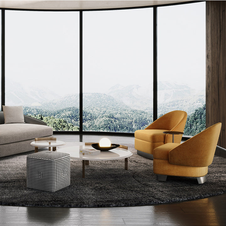 Allure Signature chair and sofa Poltrona set in living room, stylish modern furniture for cozy spaces