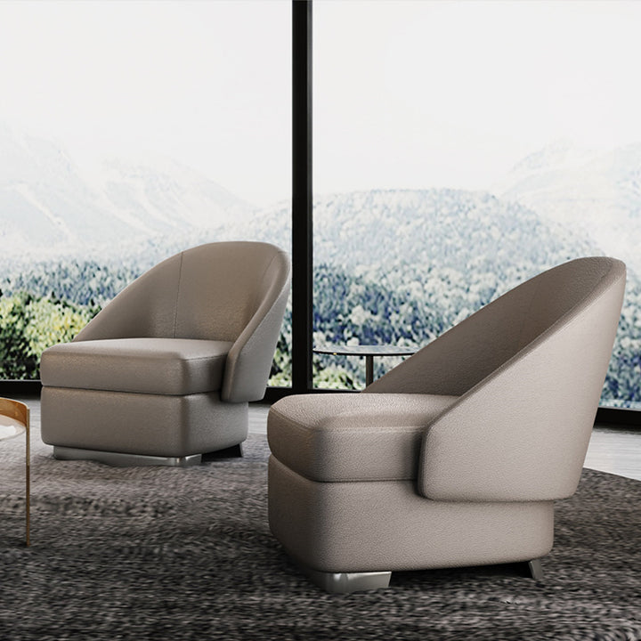Close-up of Allure Signature chair and sofa Poltrona set pair, showcasing elegant modern design