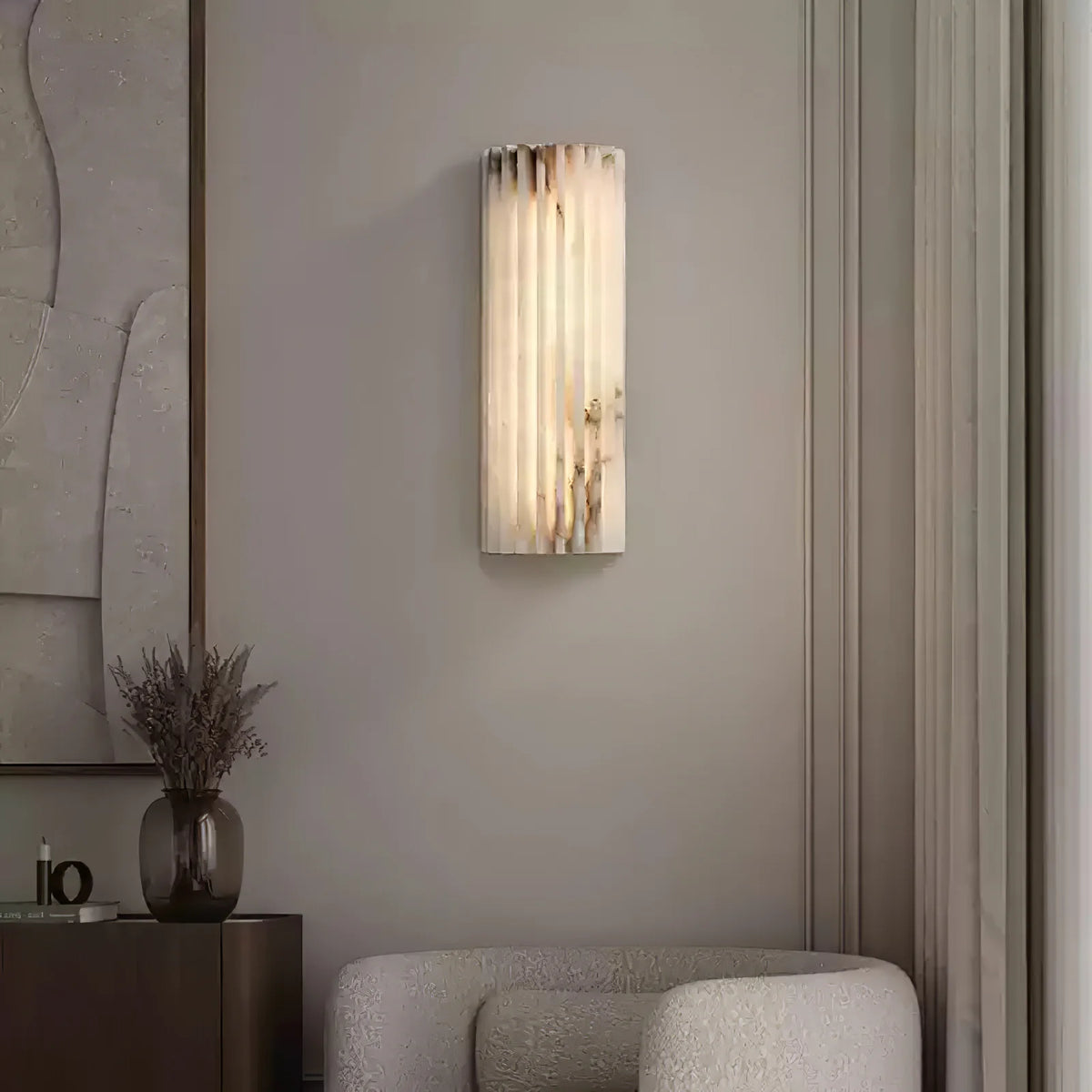 Alvia Alabaster Wall Light - Per Order