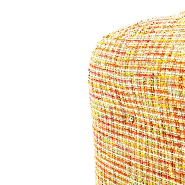 Detailed view of Astral Affinity sofa cotton linen upholstery and cushion craftsmanship