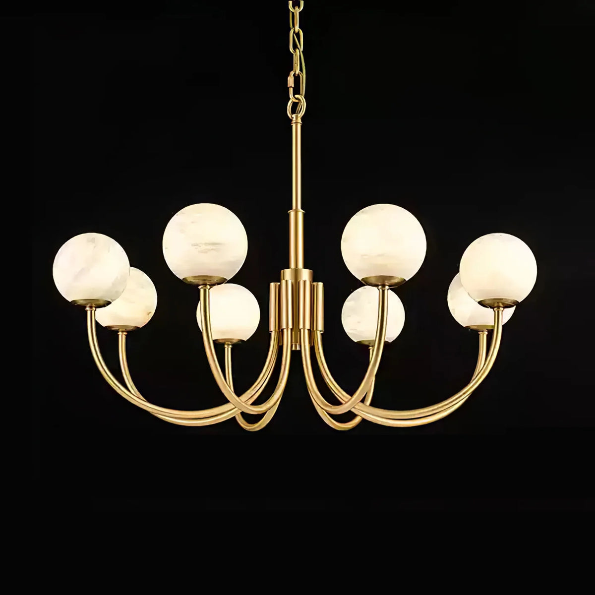 Aurelian Alabaster Globe Chandelier - Pre Order