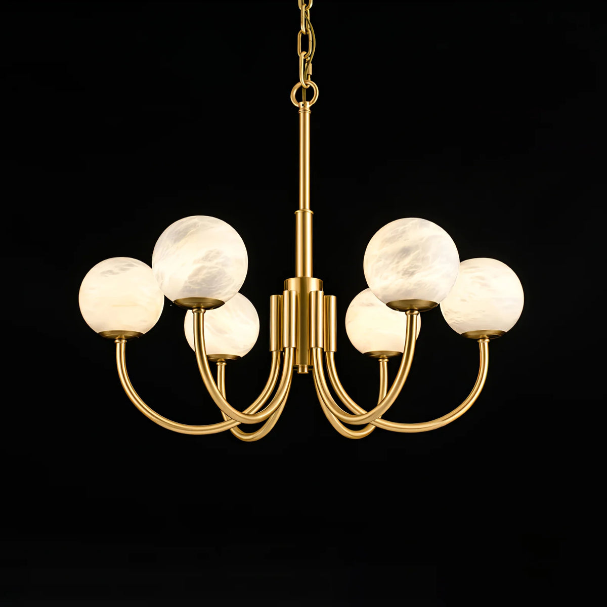 Aurelian Alabaster Globe Chandelier - Pre Order