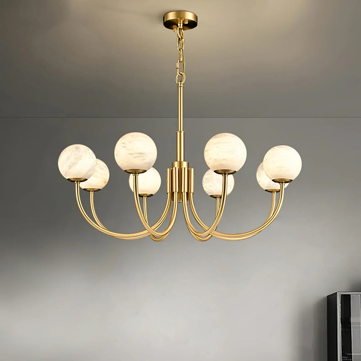 Aurelian Alabaster Globe Chandelier - Pre Order