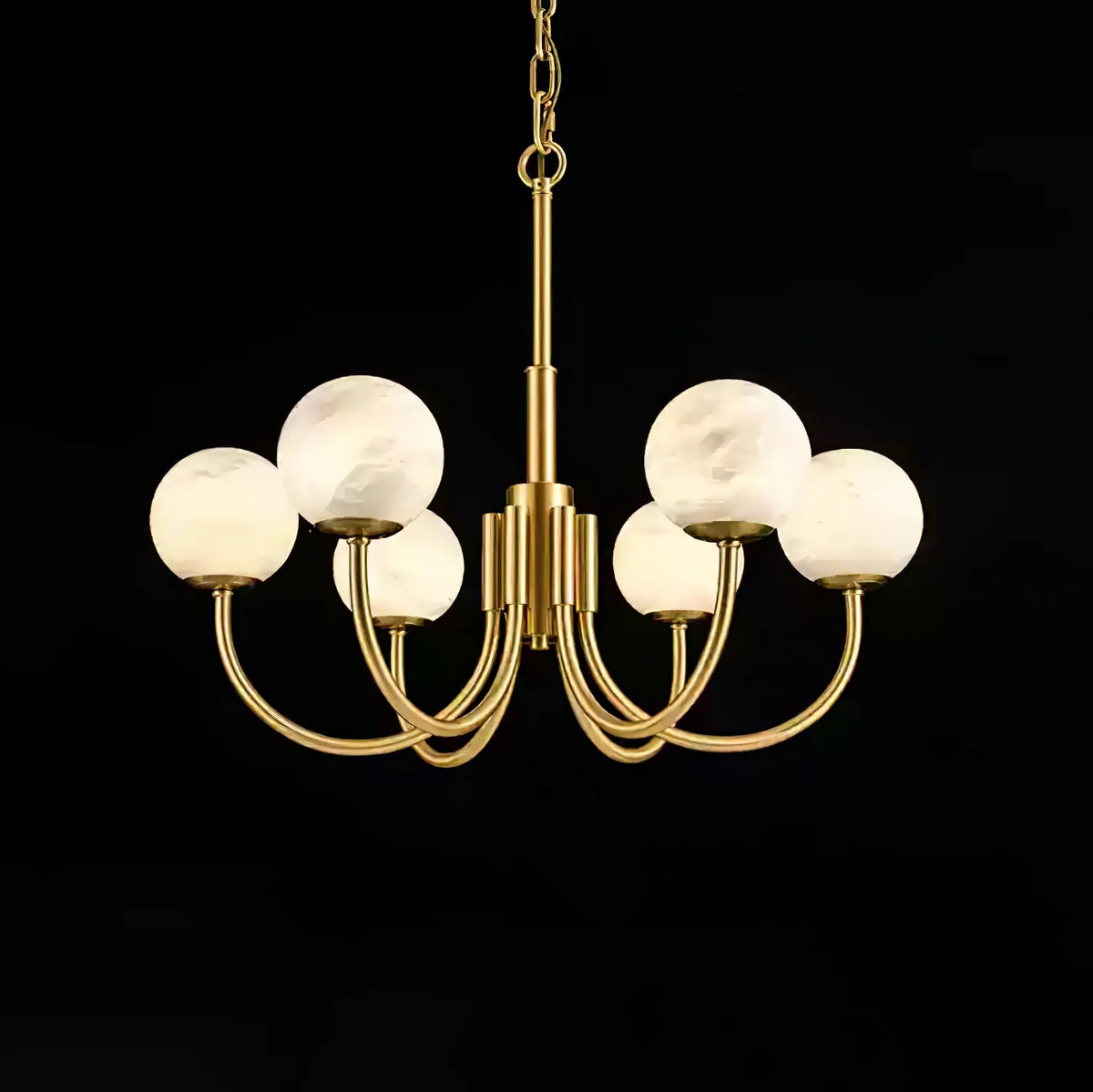 Aurelian Alabaster Globe Chandelier - Pre Order