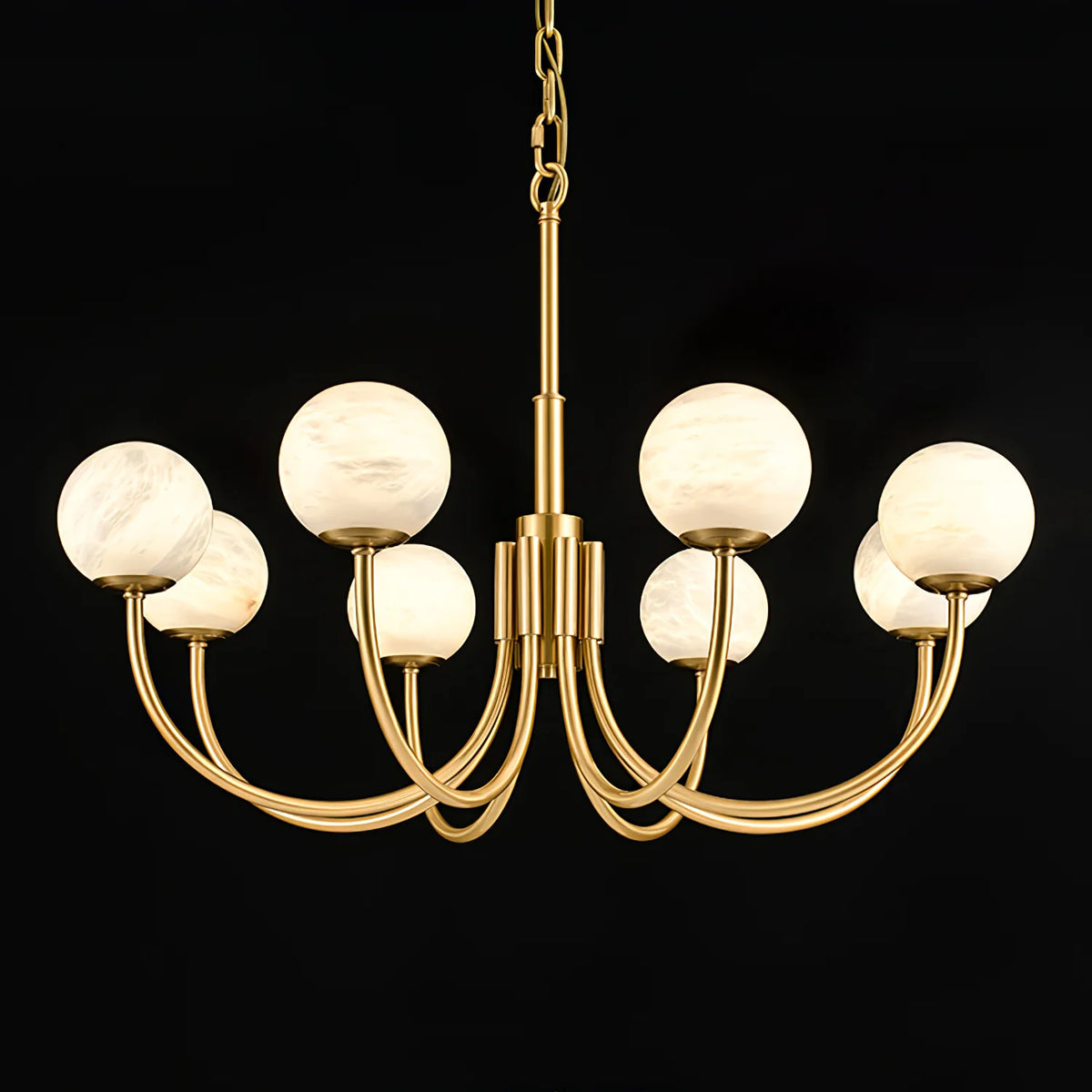 Aurelian Alabaster Globe Chandelier - Pre Order