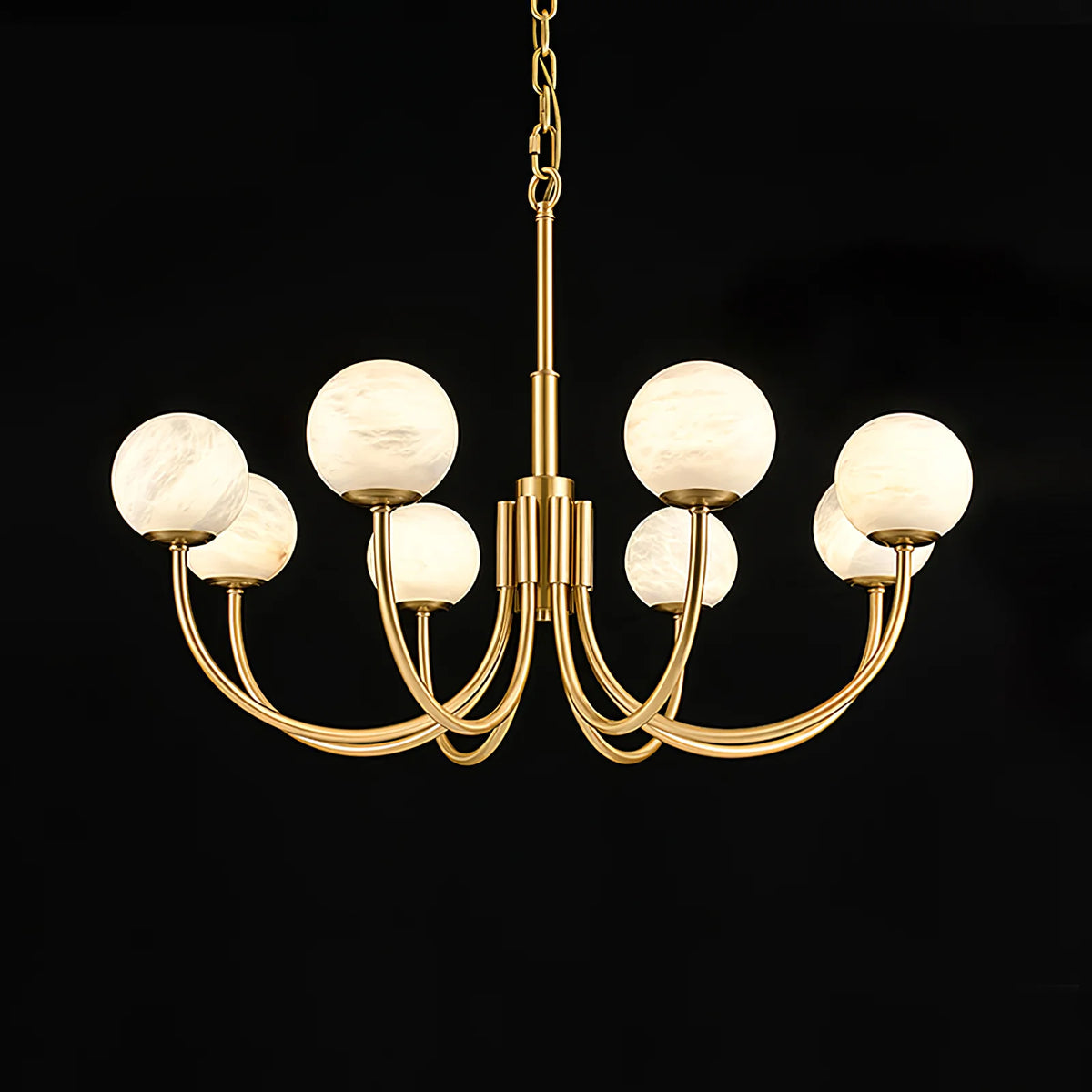 Aurelian Alabaster Globe Chandelier - Pre Order