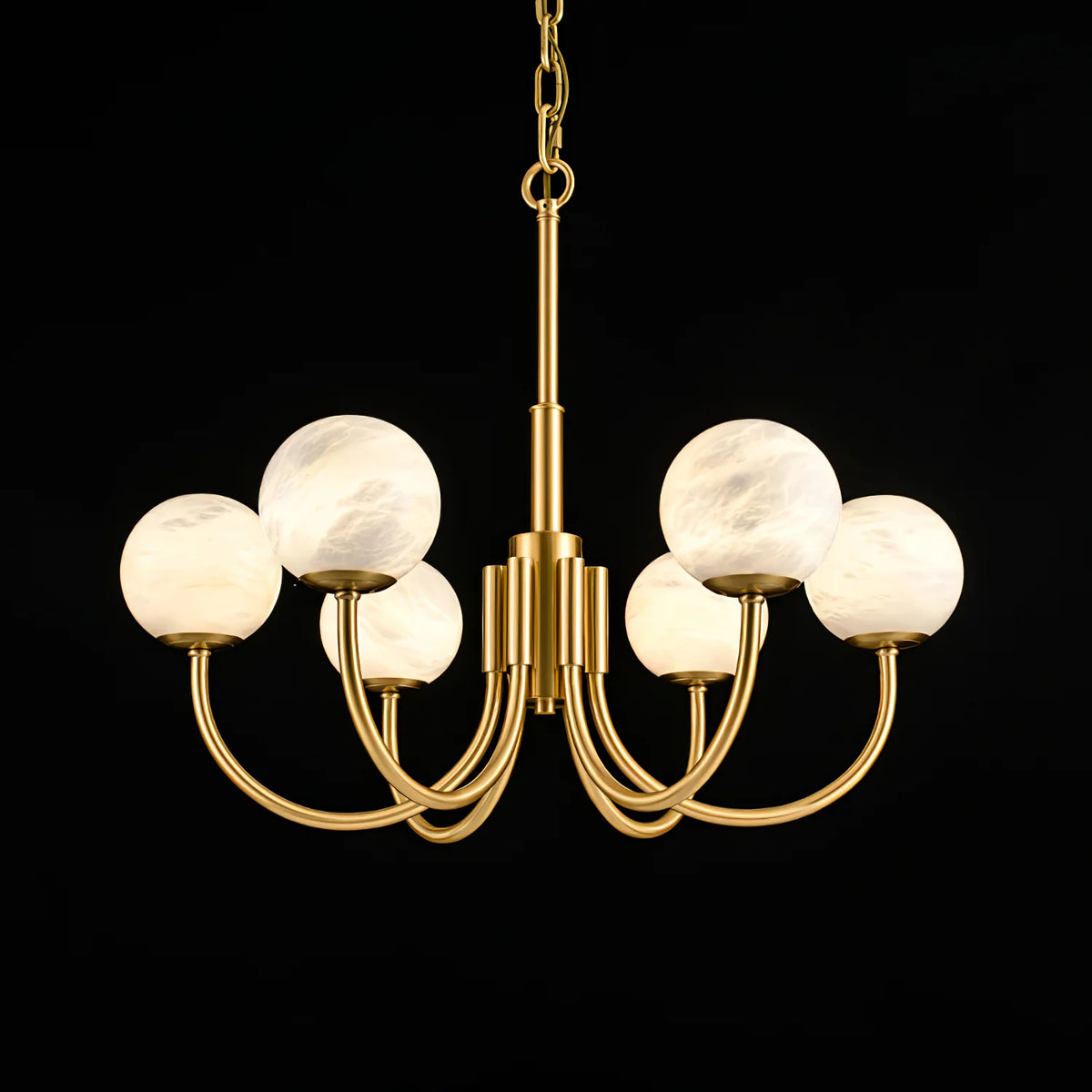Aurelian Alabaster Globe Chandelier - Pre Order