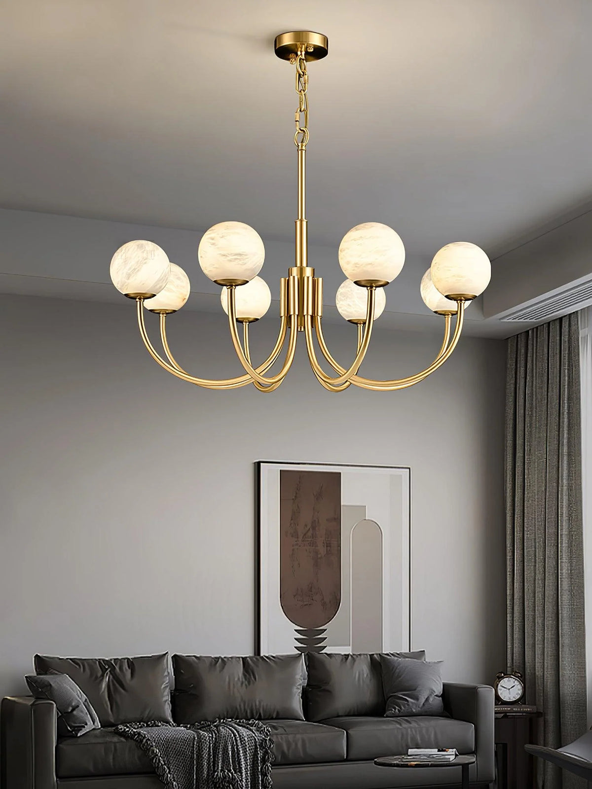 Aurelian Alabaster Globe Chandelier - Pre Order