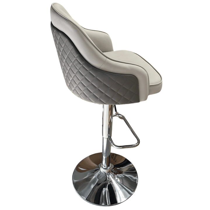 Bar Bliss adjustable bar stool with sleek black finish and comfortable footrest, perfect for modern kitchen counters