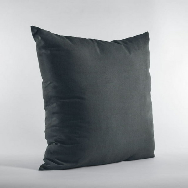 Black Sanctuary velvet cushion, luxurious soft decorative pillow for modern elegant interiors