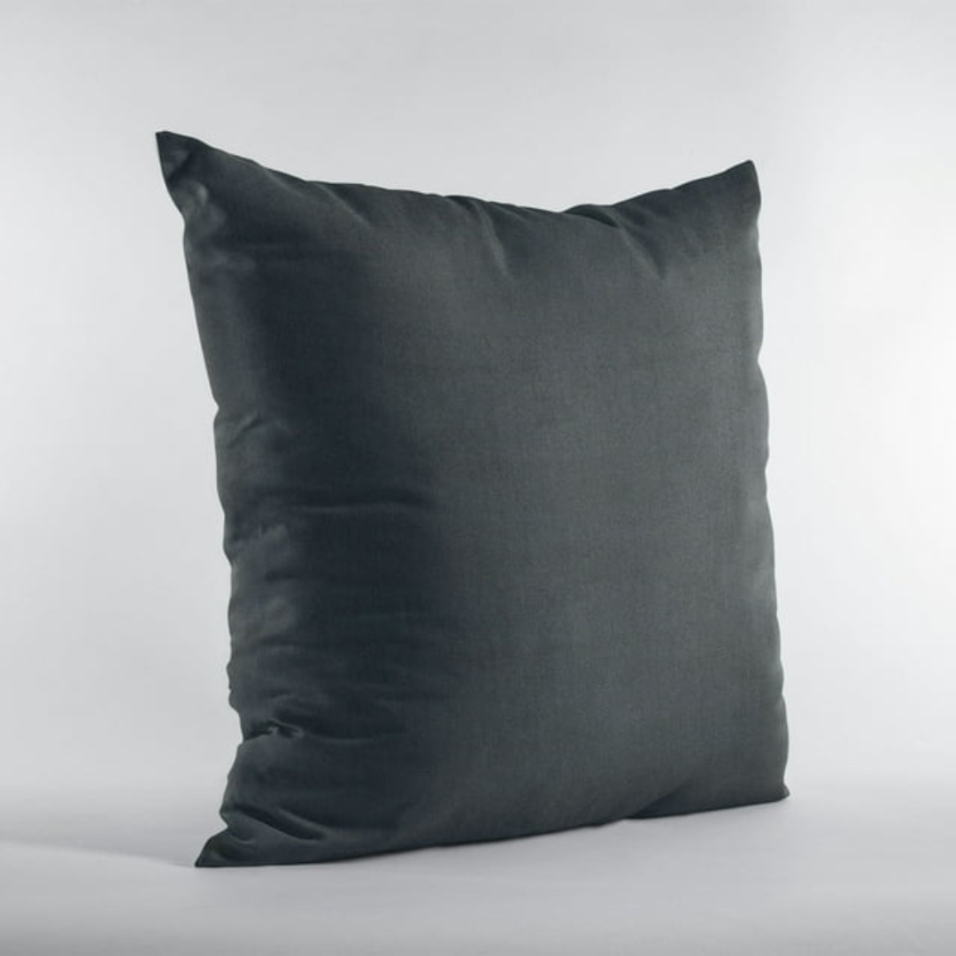 Black Sanctuary velvet cushion, luxurious soft decorative pillow for modern elegant interiors