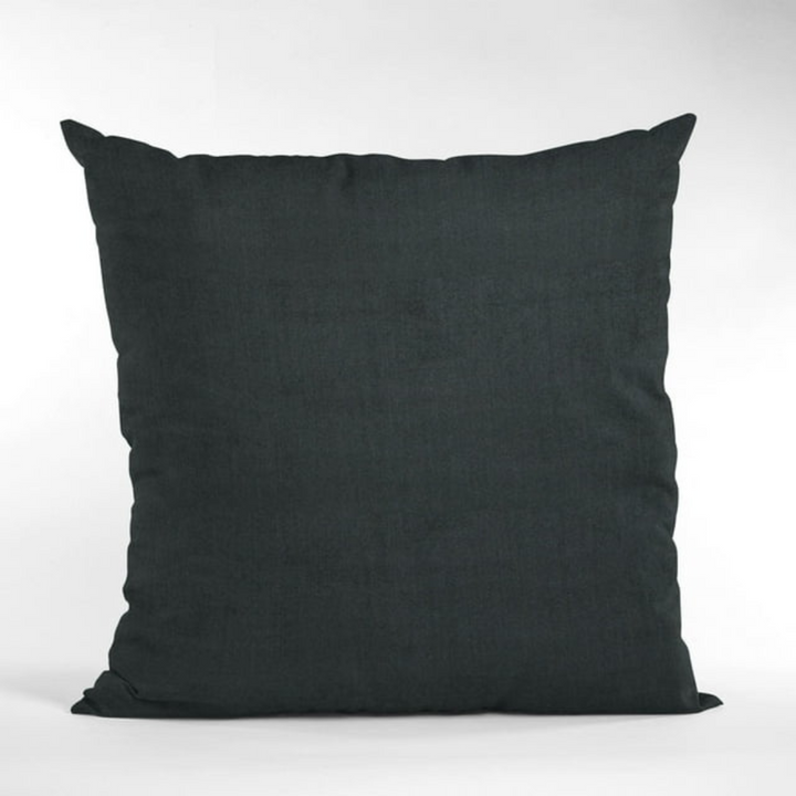 Black Sanctuary velvet cushion, luxurious soft decorative pillow for elegant modern interiors