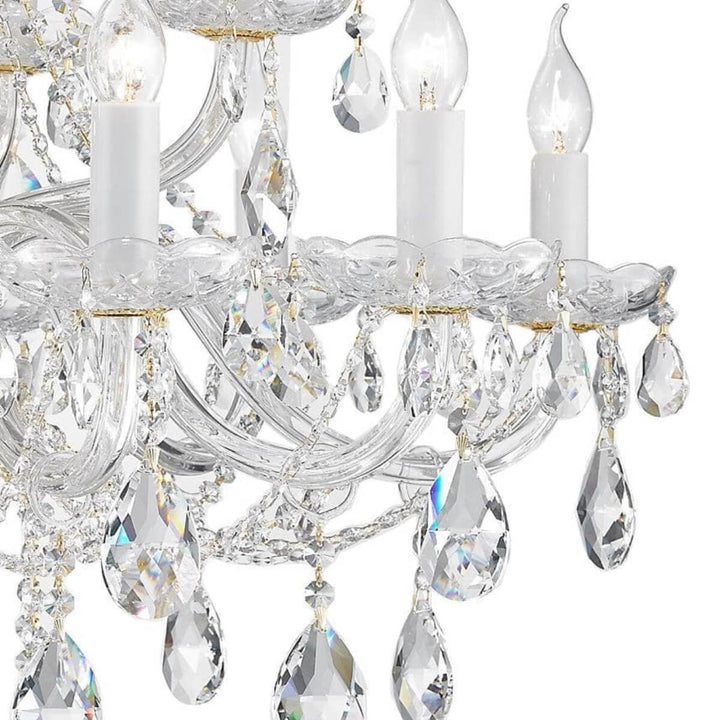 Close-up view of Boho 8-arm elegant dining chandelier showcasing detailed craftsmanship, rustic metal arms, and decorative light bulbs