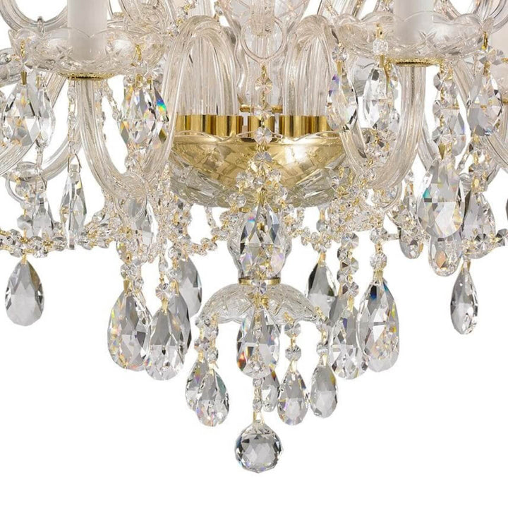 Close-up view of Boho 8-arm elegant dining chandelier showcasing detailed craftsmanship, rustic metal arms, and decorative light bulbs