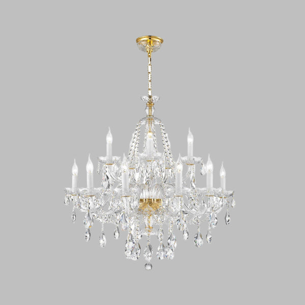 Boho designer chandelier hanging above a dining table in an elegant Australian interior, featuring rustic arms and warm ambient lighting