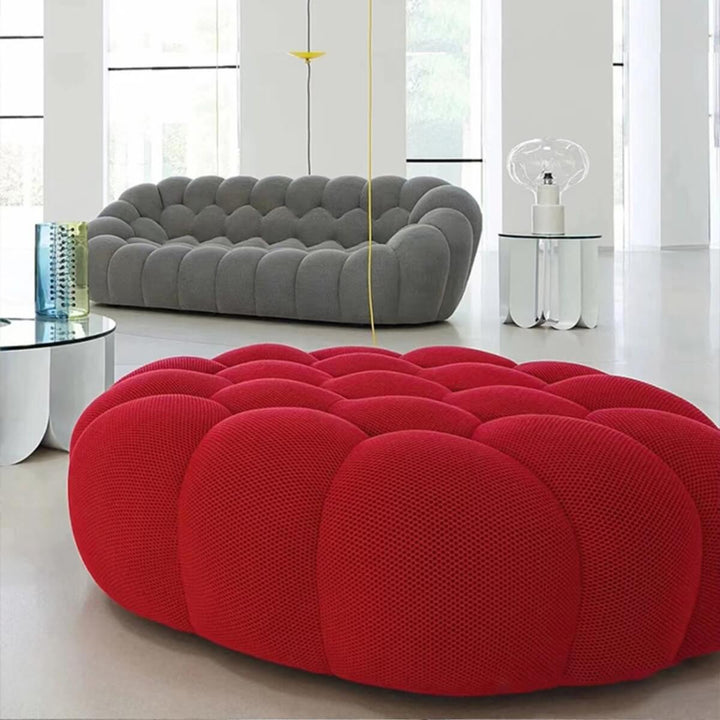 Detail view of red Bubble Sofa SF34 in Australia – elegant rounded design with plush upholstery