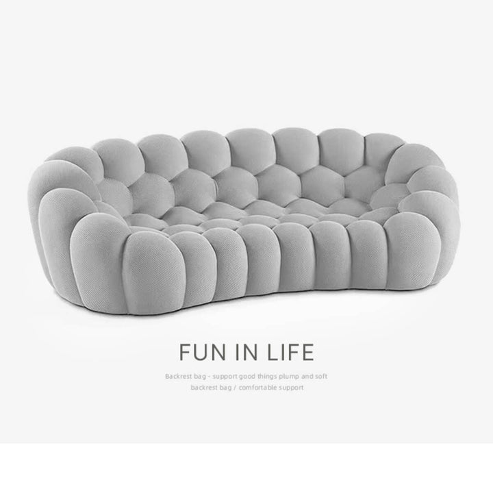 Side view of Bubble Sofa SF34 in Australia – stylish curved sofa with elegant design for modern interiors