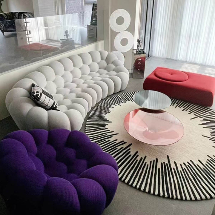 Angle top view of Bubble Sofa SF34 in Australia – elegant curved design with plush seating in a modern interior