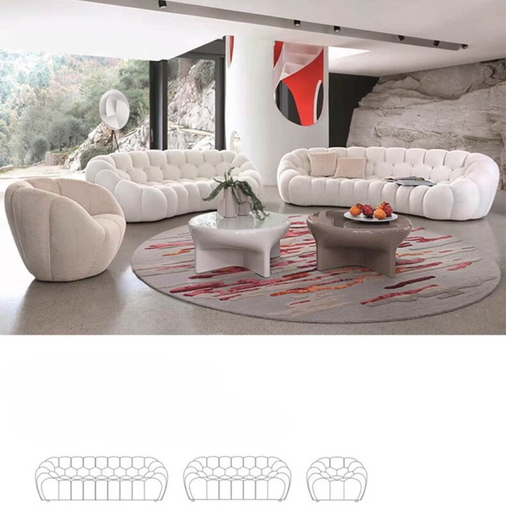 Bubble Sofa SF34 in Australian living room – elegant curved sofa enhancing contemporary interior décor