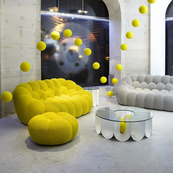 Side view of Bubble Sofa SF34 in Australia – modern rounded sofa with elegant design for contemporary interiors