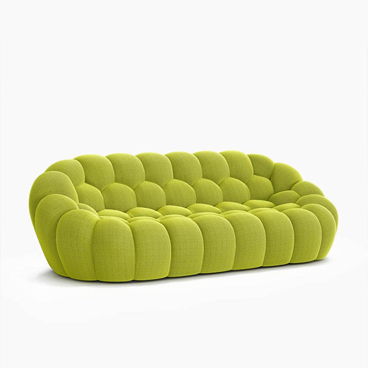 Side angle view of Bubble Sofa SF34 in Australia – elegant curved design with plush upholstery in a modern interior