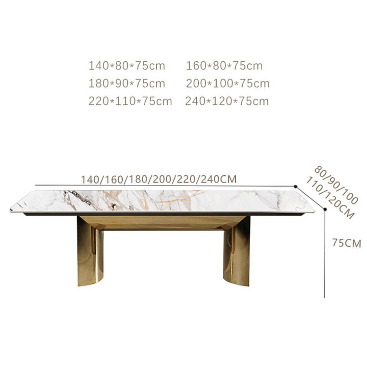 Dimension diagram of CZ50 Morocco dining table with detailed measurements for Australian interiors