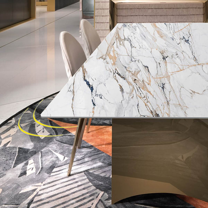Close-up detail view of CZ50 Morocco dining table highlighting craftsmanship and elegant design