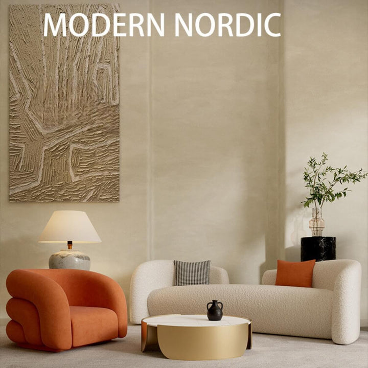 Caliber Teddy Lounge Chair in elegant Australian interior with modern Nordic cozy design