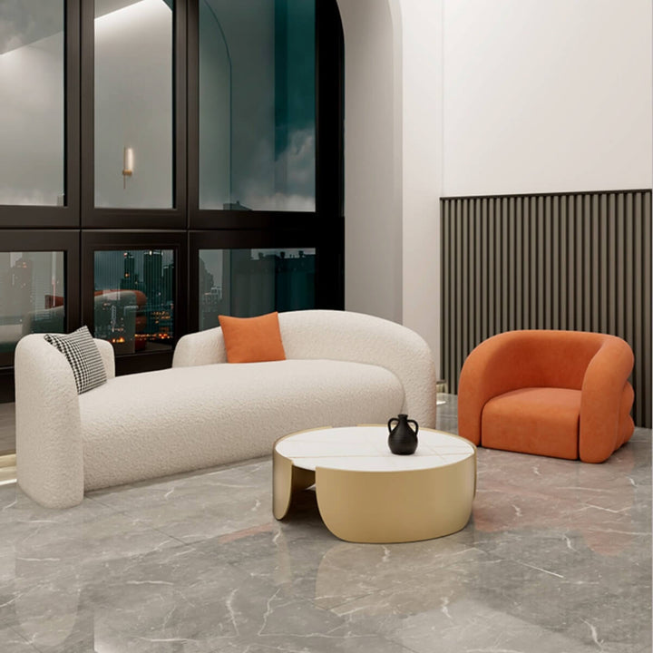 Caliber Teddy Lounge Chair in living room setting with elegant interior and cozy modern design