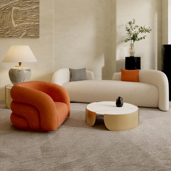 Caliber Teddy Lounge Chair featuring cozy teddy fabric and modern lounge-style design