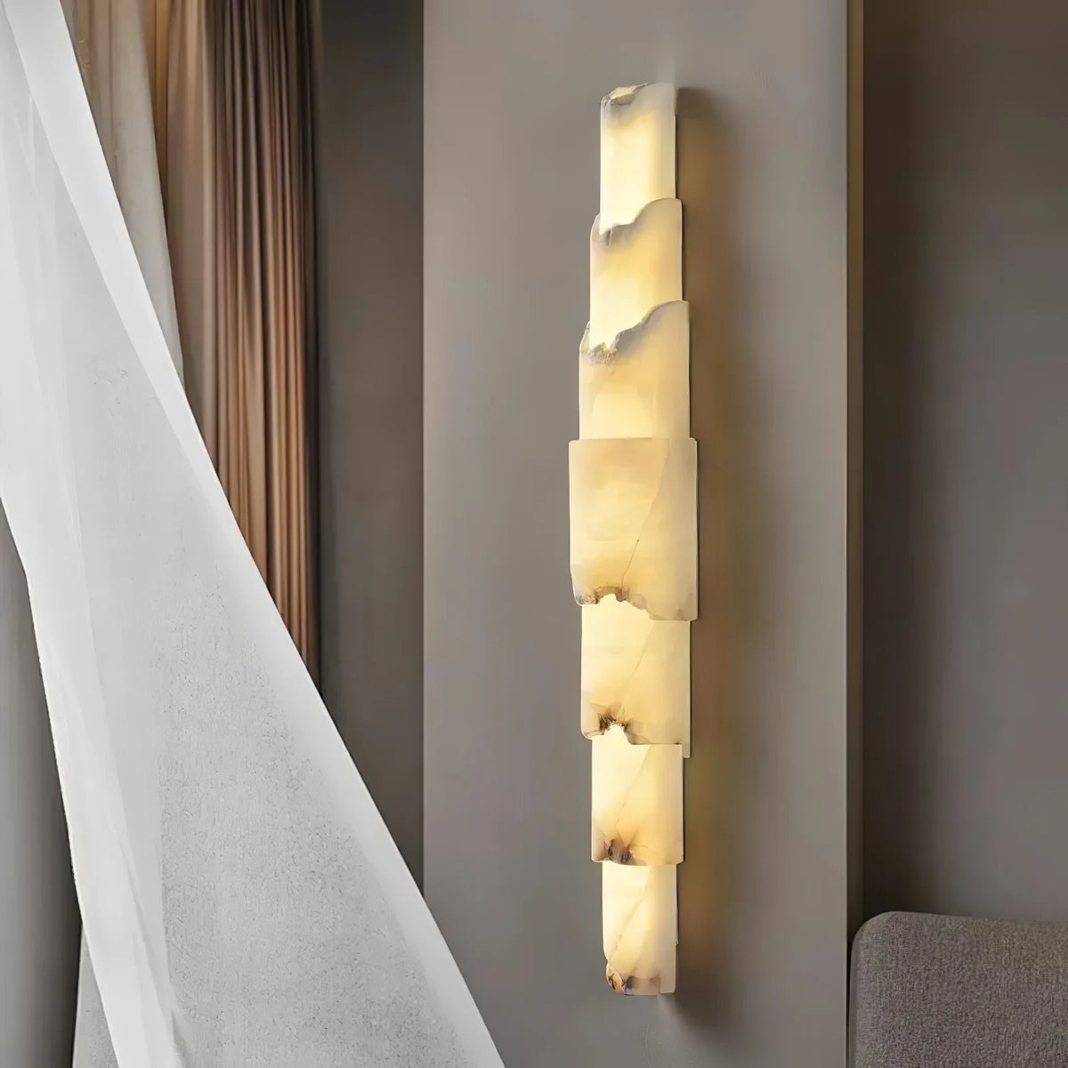 Cascading Alabaster Wall Sconce - Pre Order
