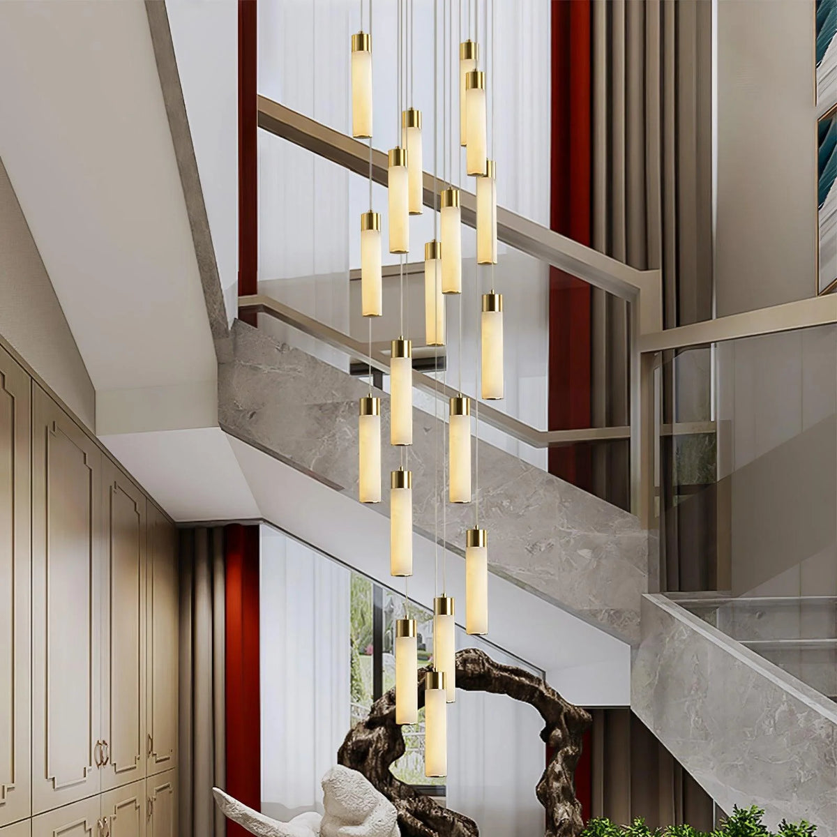 Celestial Alabaster Cascade Chandelier - Pre Order