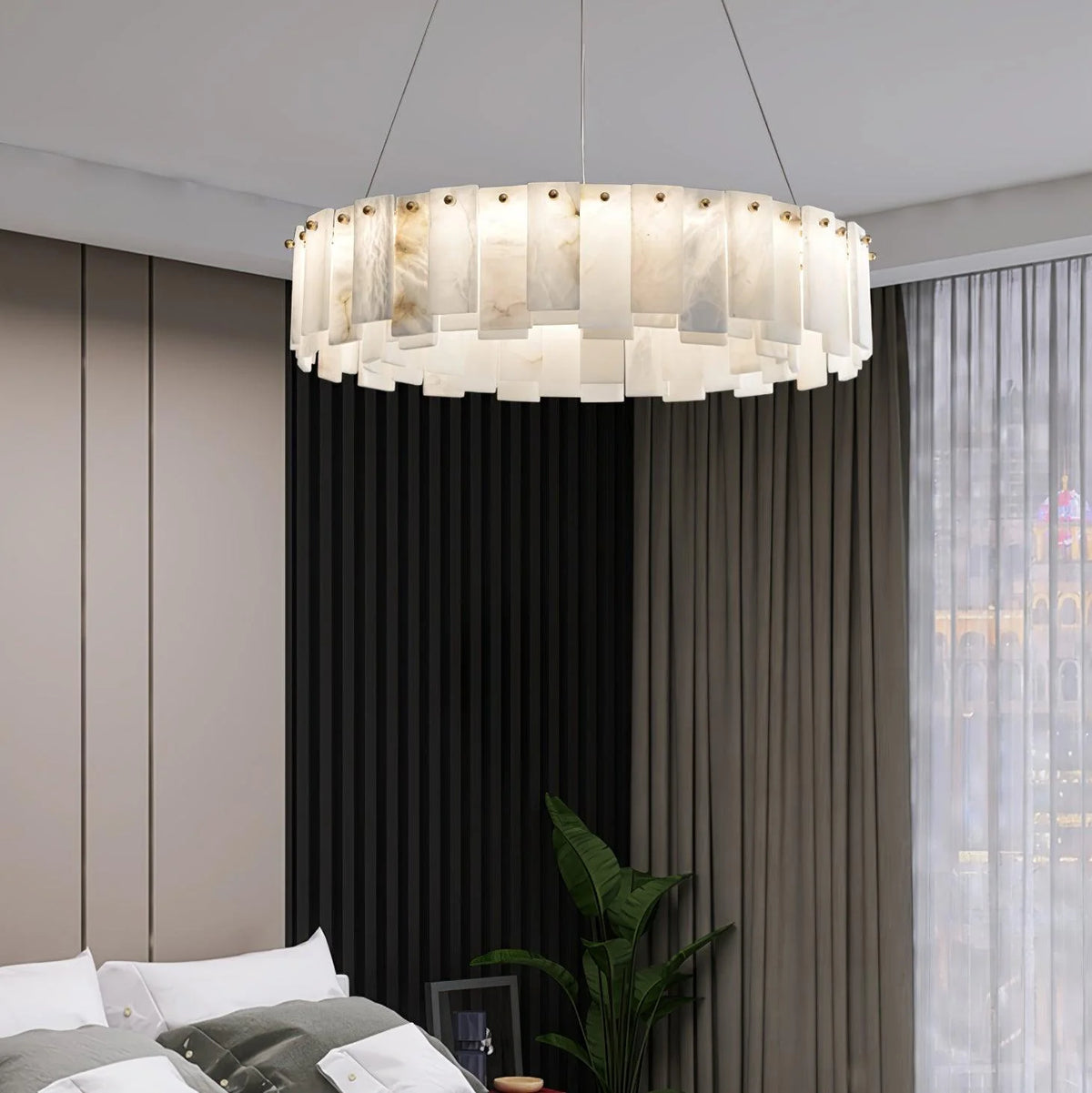 Celestial Alabaster Round Chandelier - Pre Order