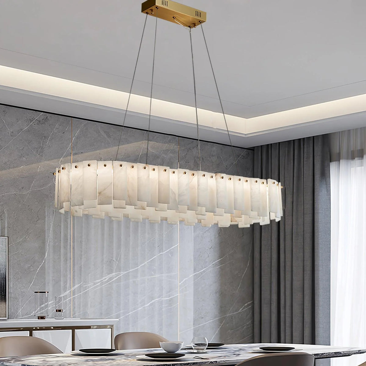 Celestial Alabaster Round Chandelier - Pre Order