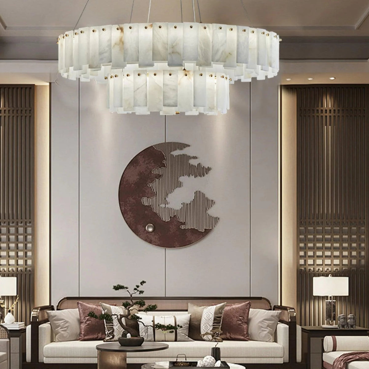 Celestial Alabaster Round Chandelier - Pre Order