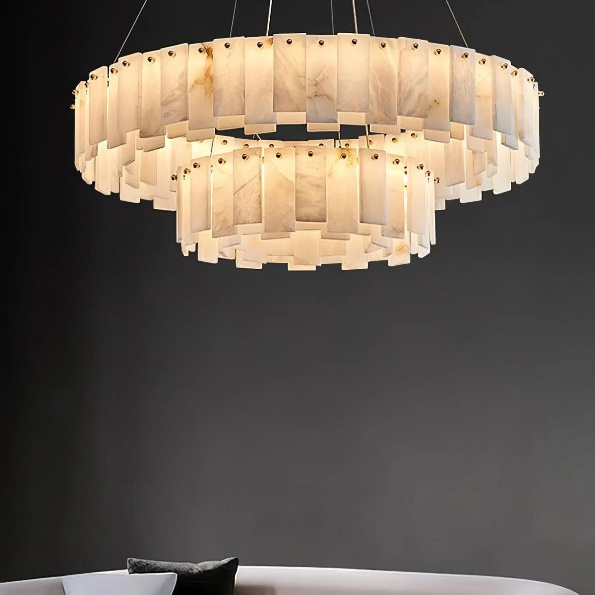 Celestial Alabaster Round Chandelier - Pre Order
