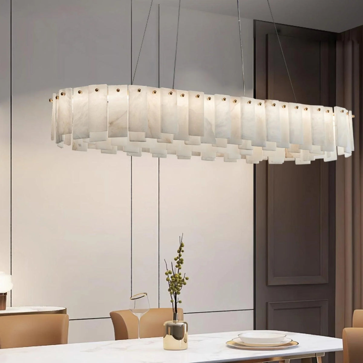 Celestial Alabaster Round Chandelier - Pre Order