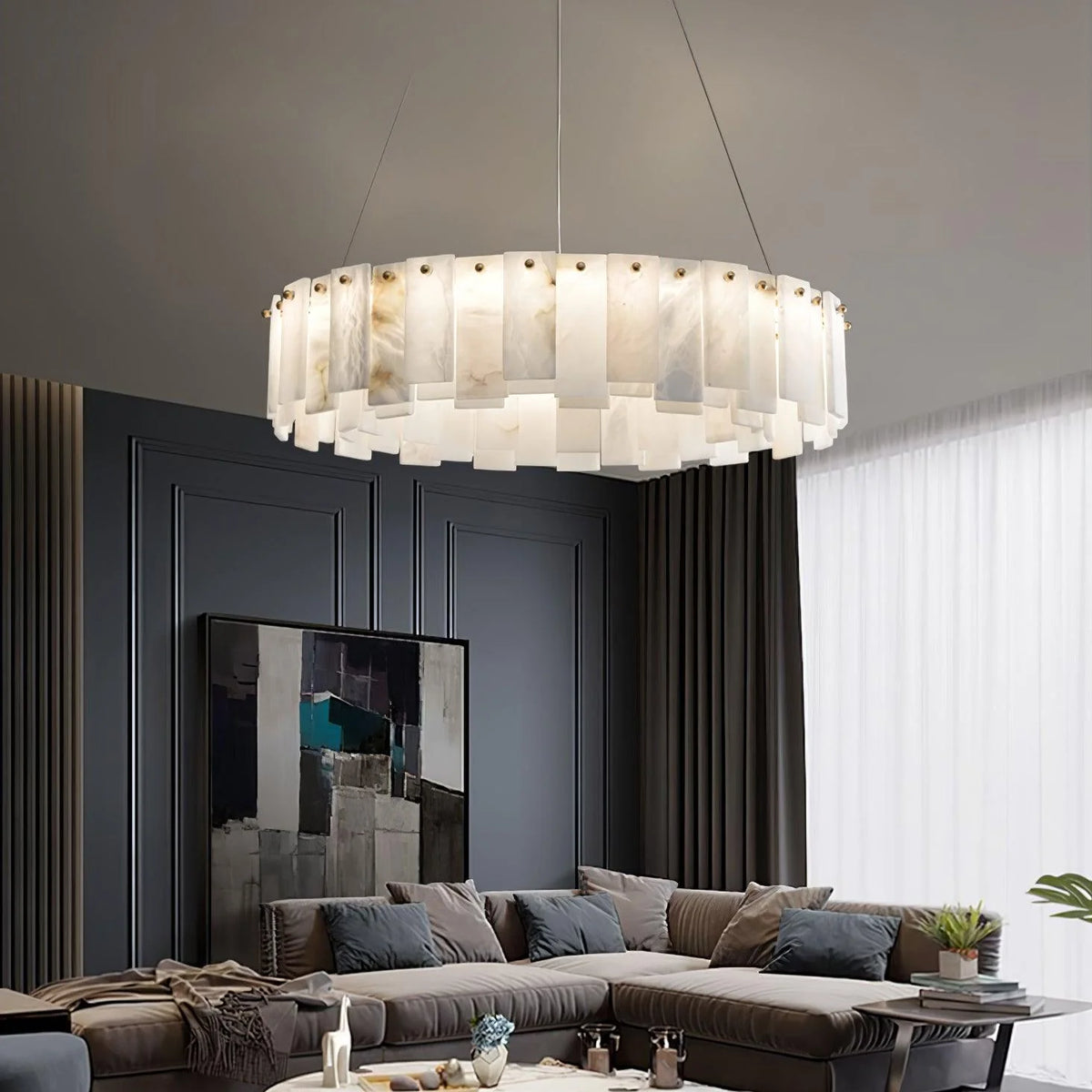 Celestial Alabaster Round Chandelier - Pre Order