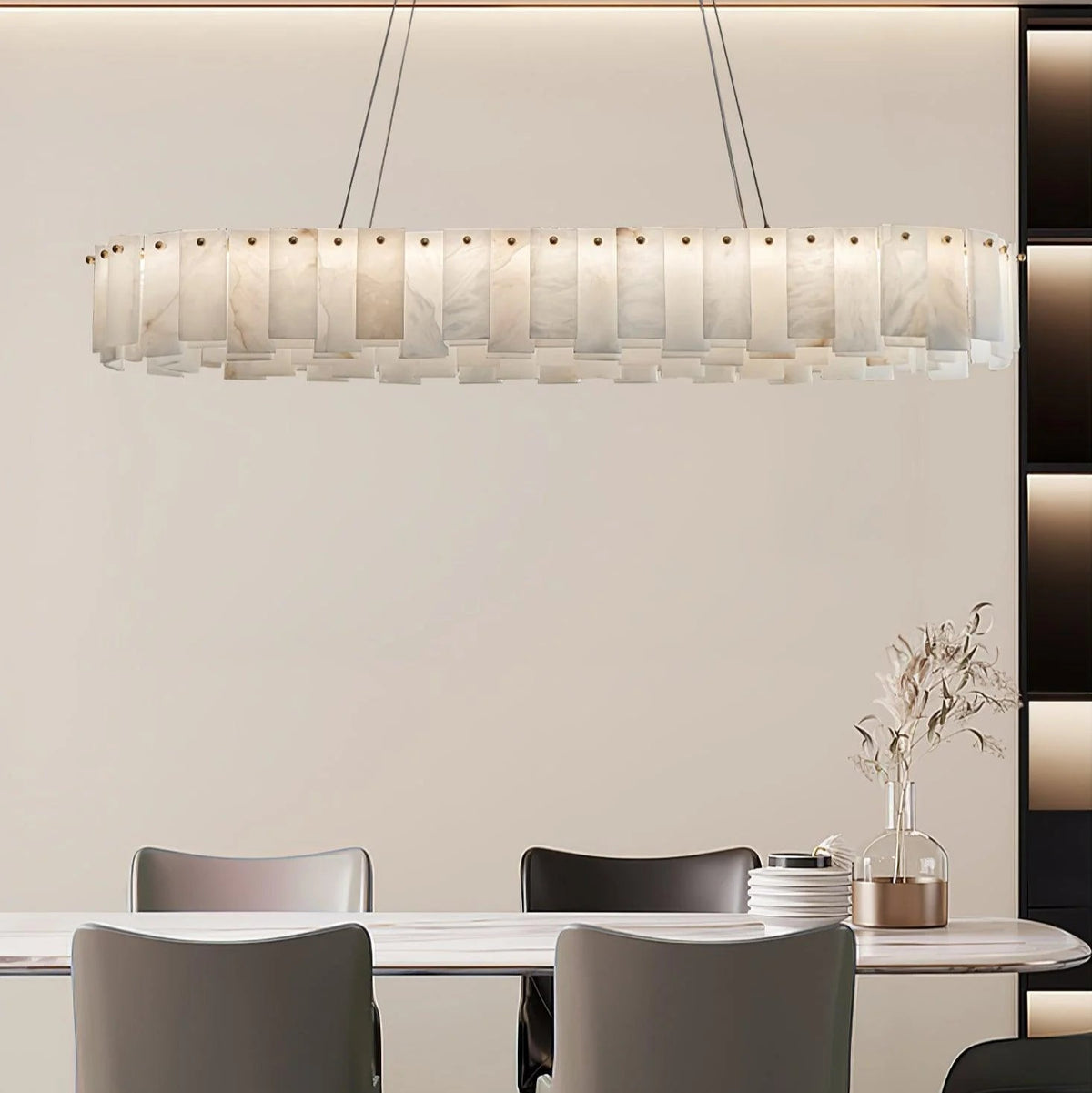 Celestial Alabaster Round Chandelier - Pre Order