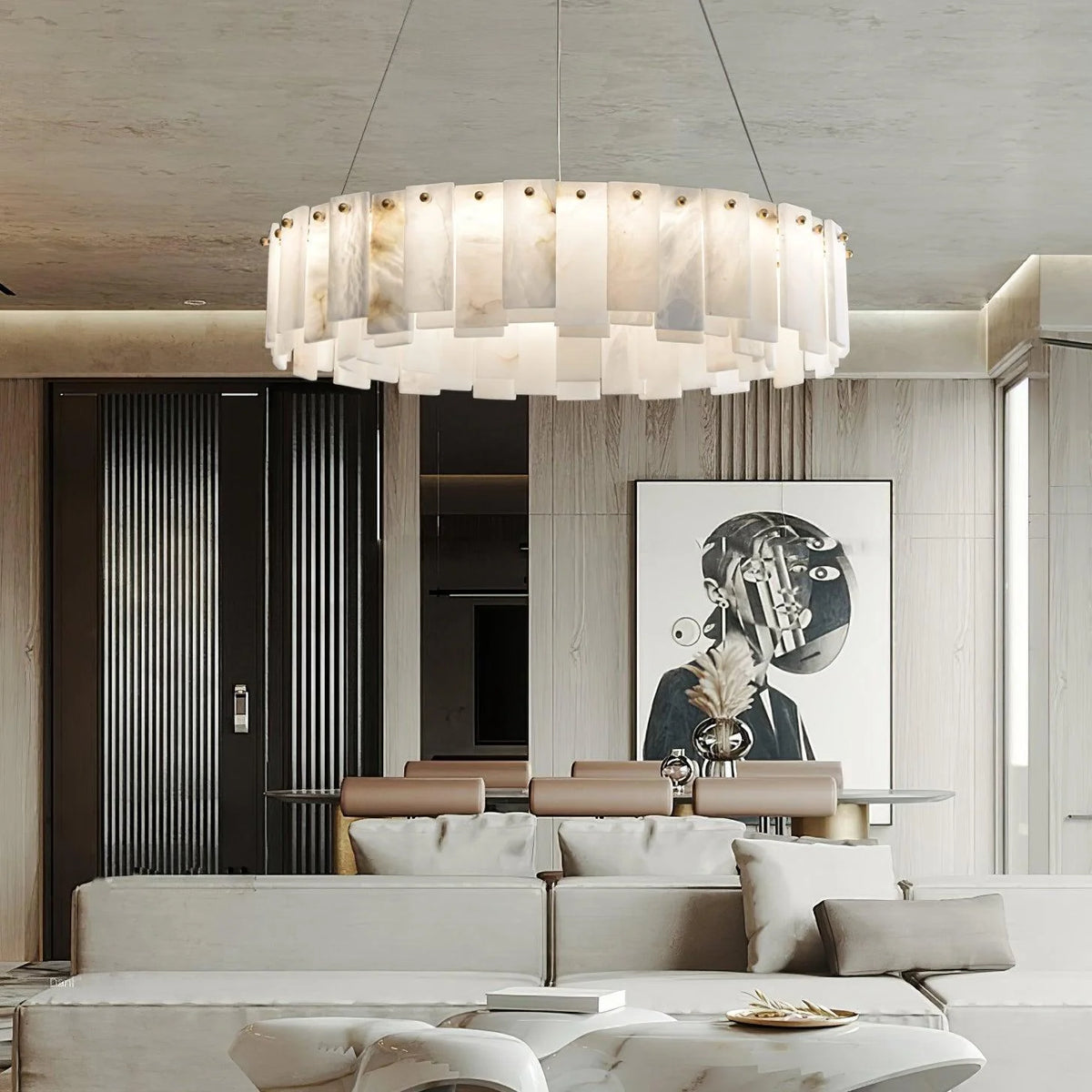 Celestial Alabaster Round Chandelier - Pre Order